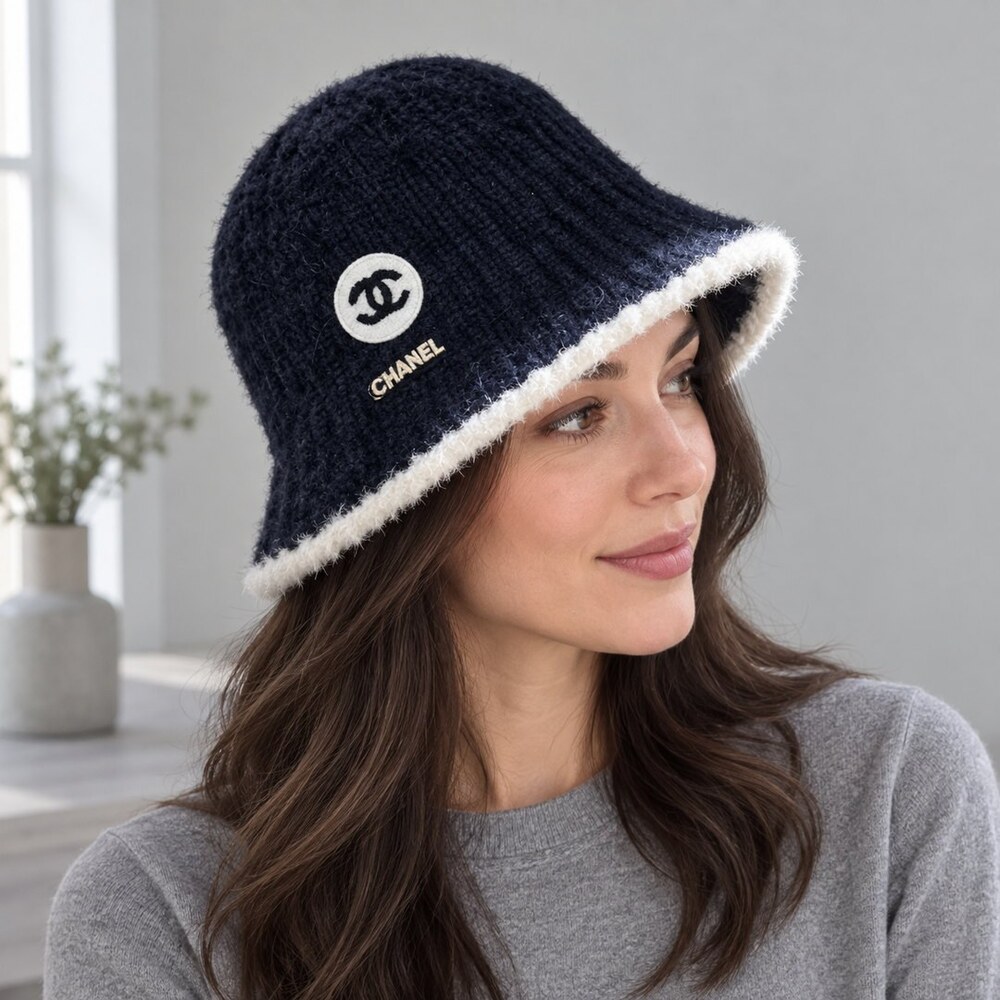 CHANEL Shearling Trim Knit Beanie - Picture 3 of 6